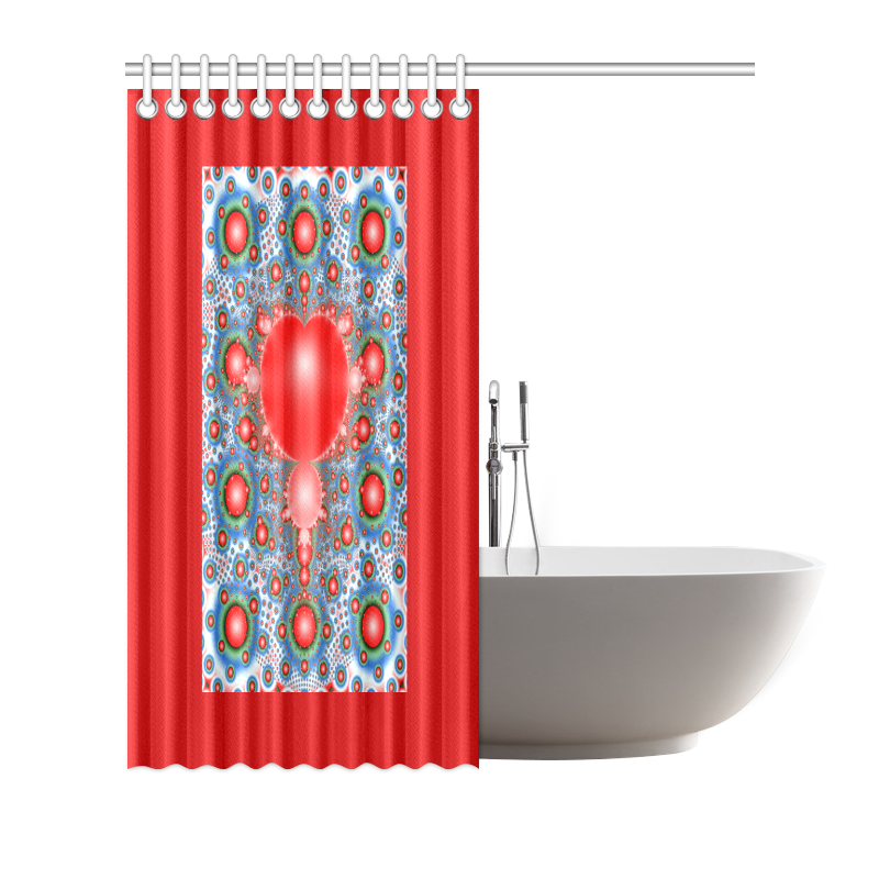 Polka dot - Dot Fractal - funny dots Shower Curtain 72"x72"