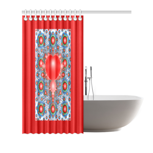 Polka dot - Dot Fractal - funny dots Shower Curtain 72"x72"