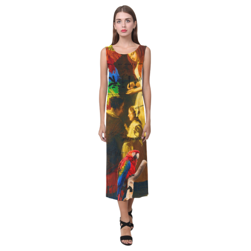 AND THIS, IS THE RAINBOW BRUSH CACTUS. I Phaedra Sleeveless Open Fork Long Dress (Model D08)