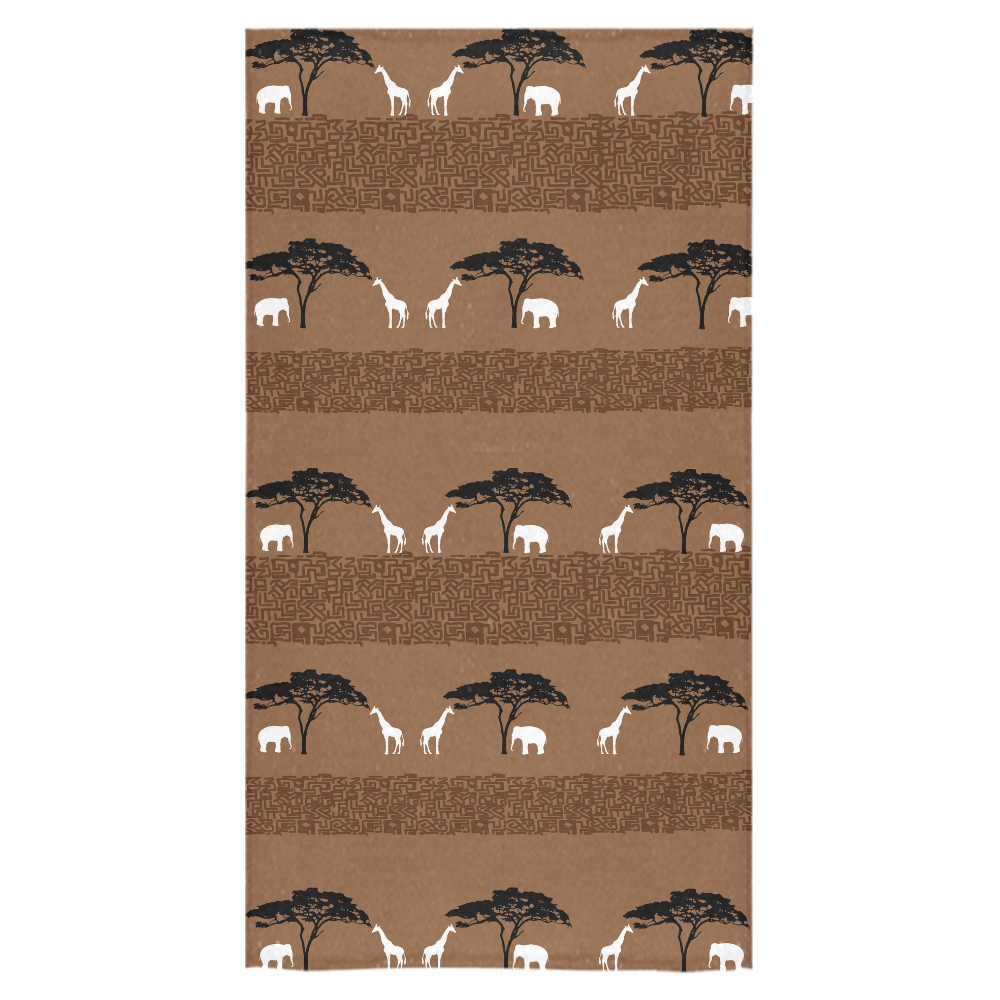 Elephant and Giraffe Safari Bath Towel 30"x56"