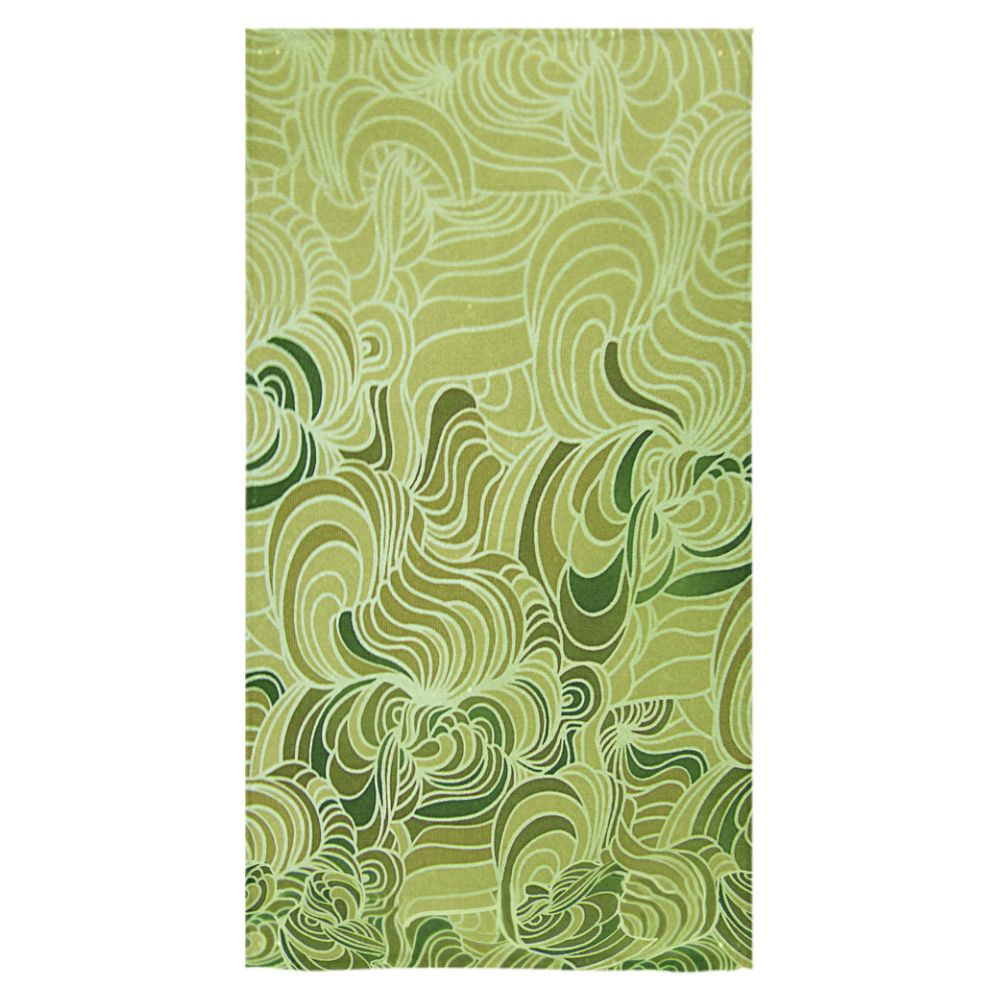 Green doodle drawing tones Bath Towel 30"x56"