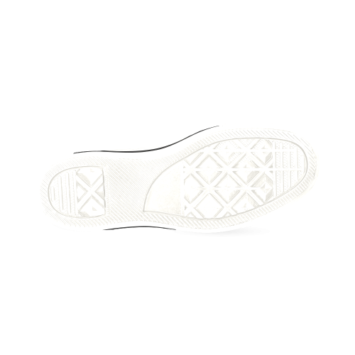 FAITH: Silver Crosses on Black Men's Classic Canvas Shoes/Large Size (Model 018)