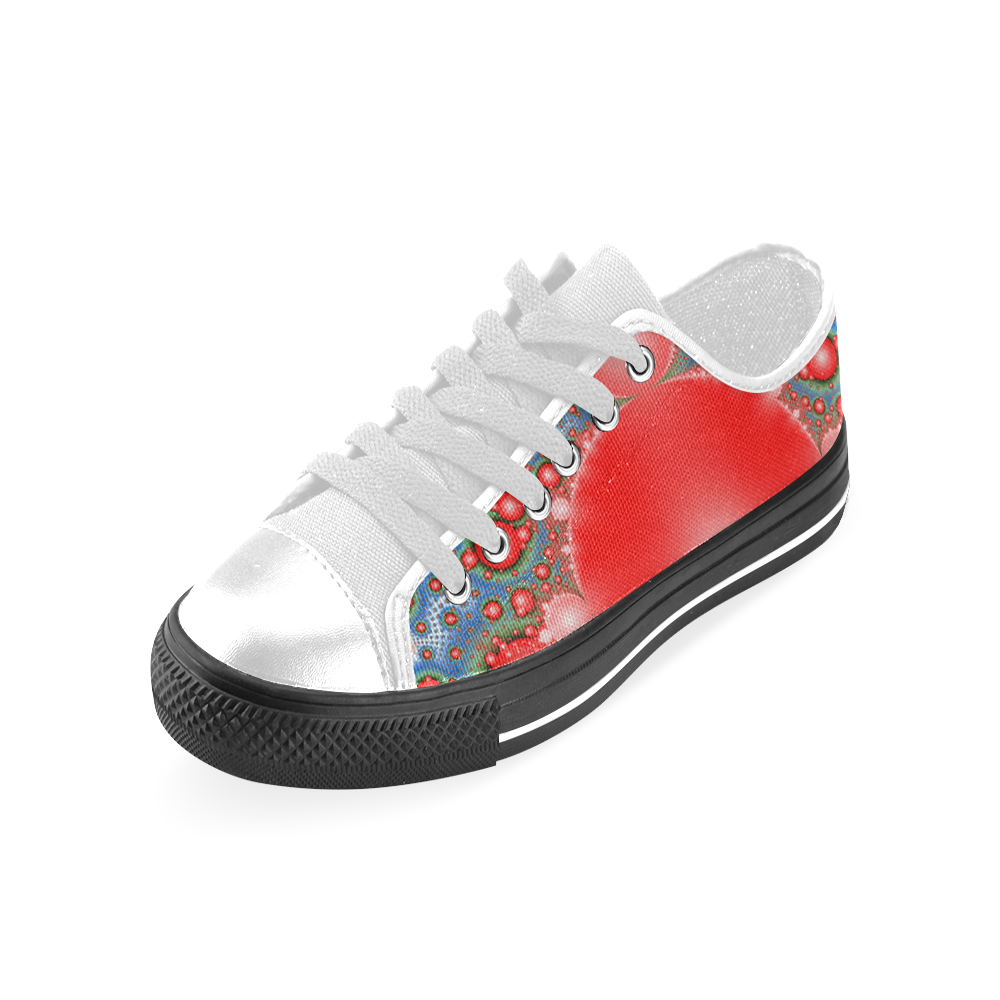 Polka dot - Dot Fractal - funny dots Men's Classic Canvas Shoes (Model 018)