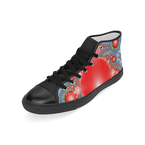 Polka dot - Dot Fractal - funny dots Men’s Classic High Top Canvas Shoes (Model 017)