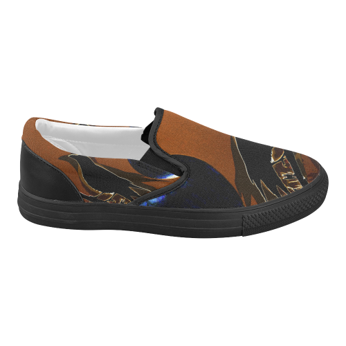 Gothic Raven by Martina Webster Women's Slip-on Canvas Shoes (Model 019)
