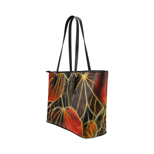 Foliage #9A - Jera Nour Leather Tote Bag/Small (Model 1651)