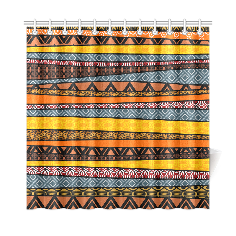 African Tribal Mixl Shower Curtain 72"x72"