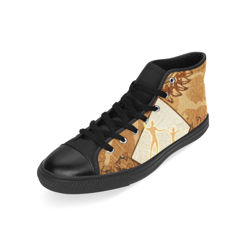 Dance with me Men’s Classic High Top Canvas Shoes /Large Size (Model 017)