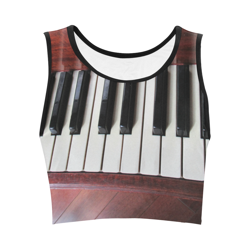 Piano 2 by Martina Webster Women's Crop Top (Model T42)
