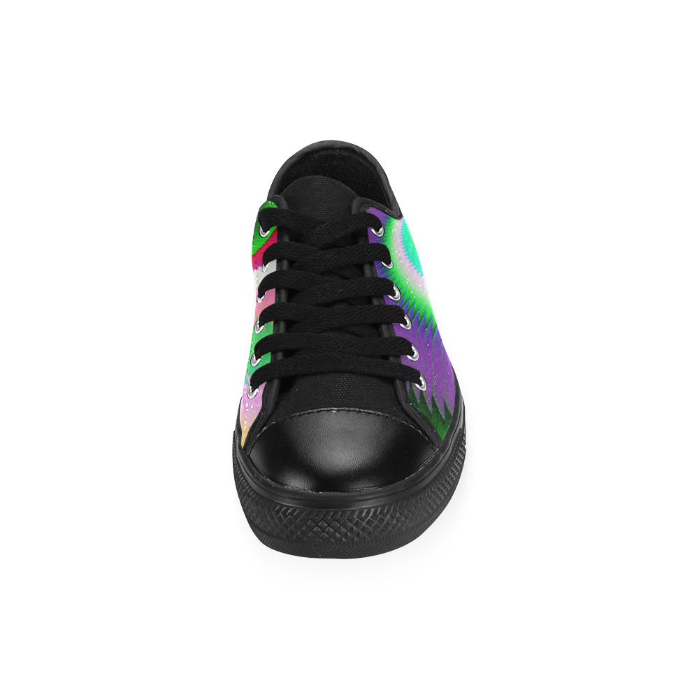 Colorful Spiral Dragon Scales Men's Classic Canvas Shoes (Model 018)