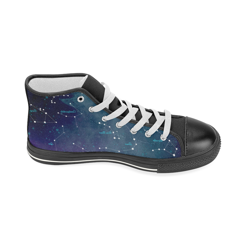 Constellations Women's Classic High Top Canvas Shoes (Model 017)