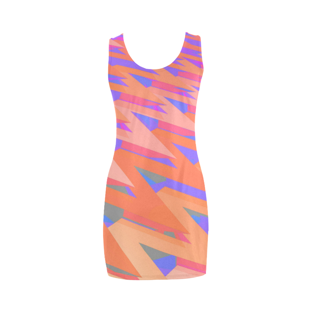 3-D Pastel Chevrons Medea Vest Dress (Model D06)