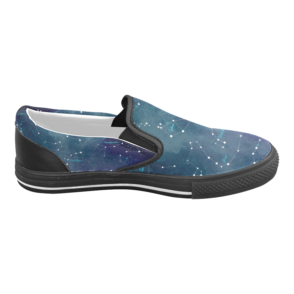 Constellations Men's Slip-on Canvas Shoes (Model 019)