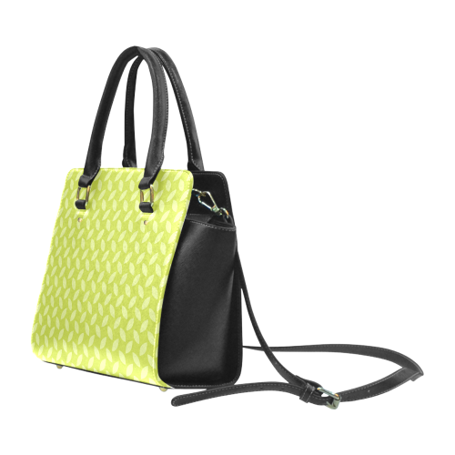 Subtle Green Leaves Classic Shoulder Handbag (Model 1653)