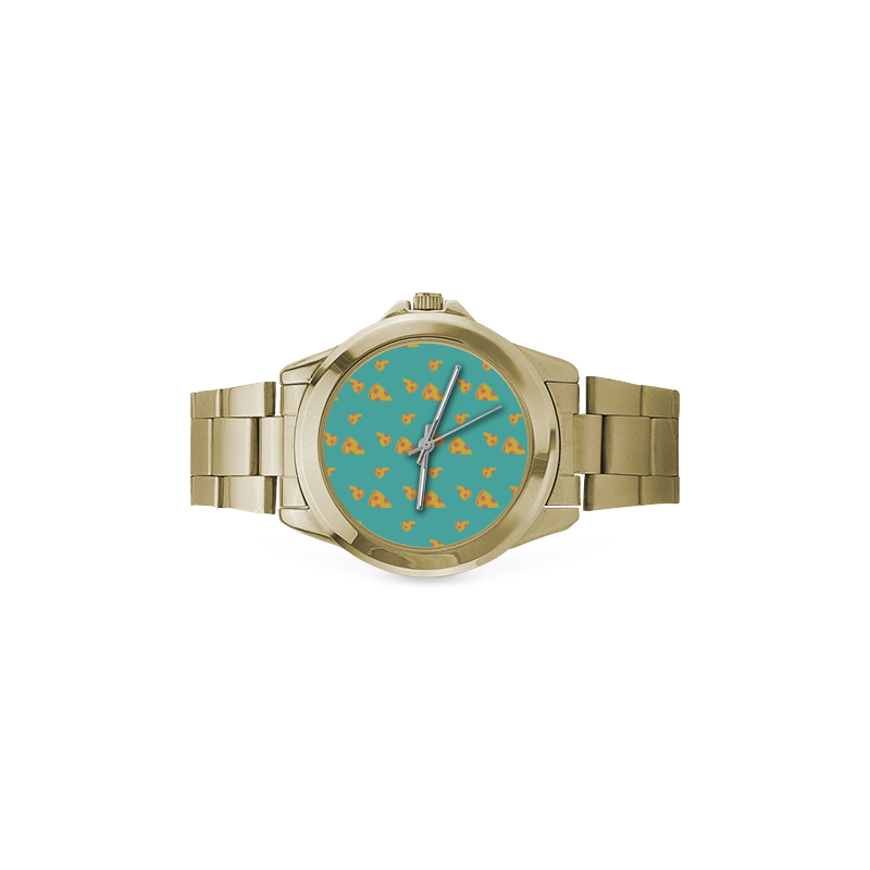 Pizza slices   - pizza and slice Custom Gilt Watch(Model 101)