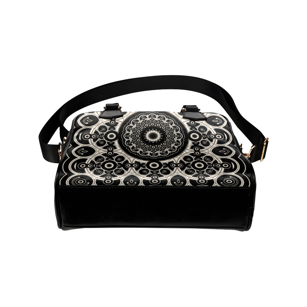 Black Lace Shoulder Handbag (Model 1634)
