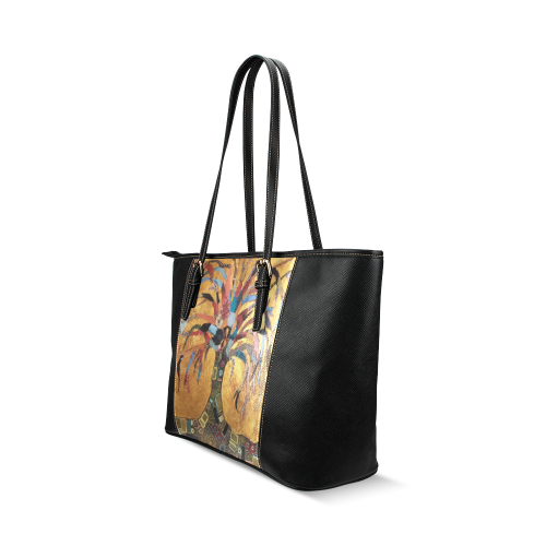 "TREE OF LIFE"-TOTE BAG Leather Tote Bag/Small (Model 1640)