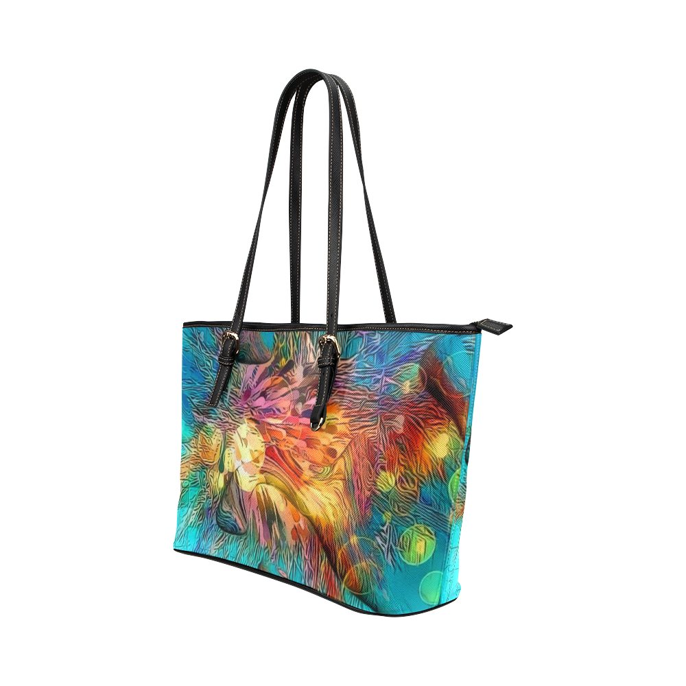 Under Water by Nico Bielow Leather Tote Bag/Small (Model 1651)