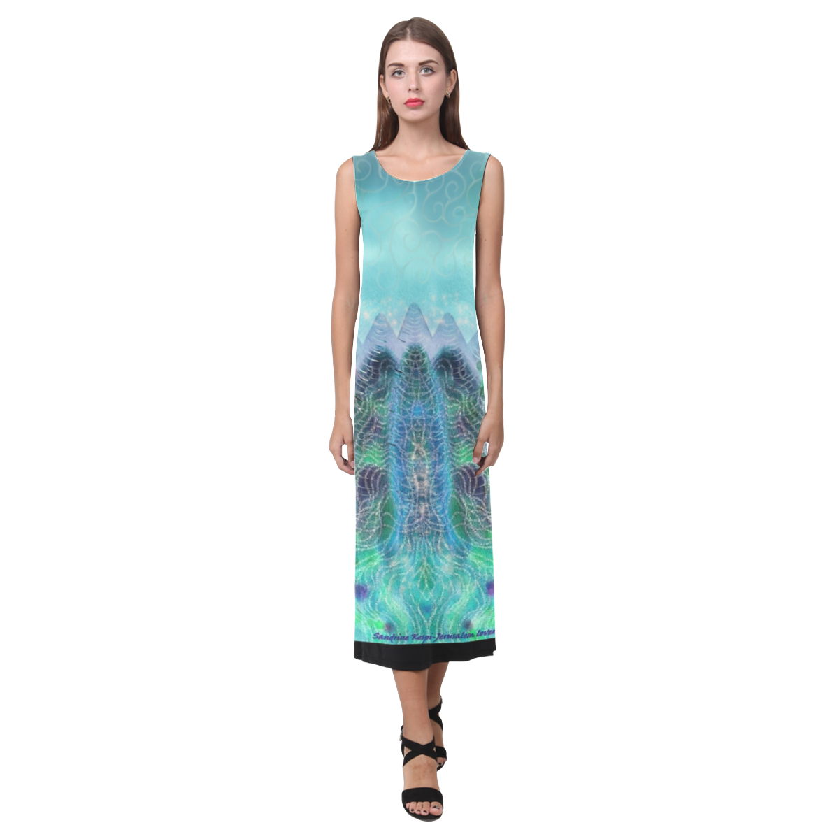 thai Phaedra Sleeveless Open Fork Long Dress (Model D08)