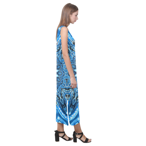 mandala beach 11 Phaedra Sleeveless Open Fork Long Dress (Model D08)