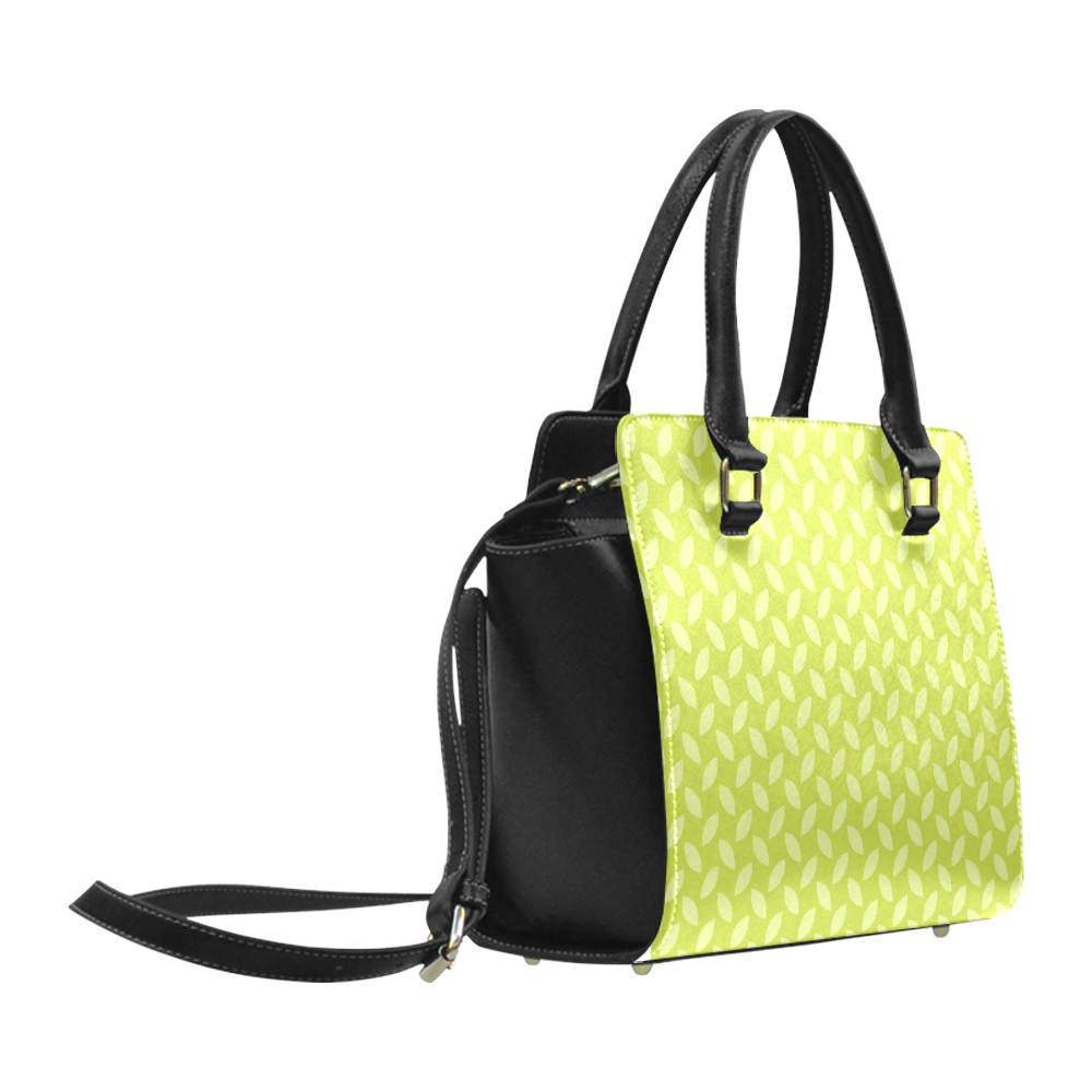 Subtle Green Leaves Classic Shoulder Handbag (Model 1653)