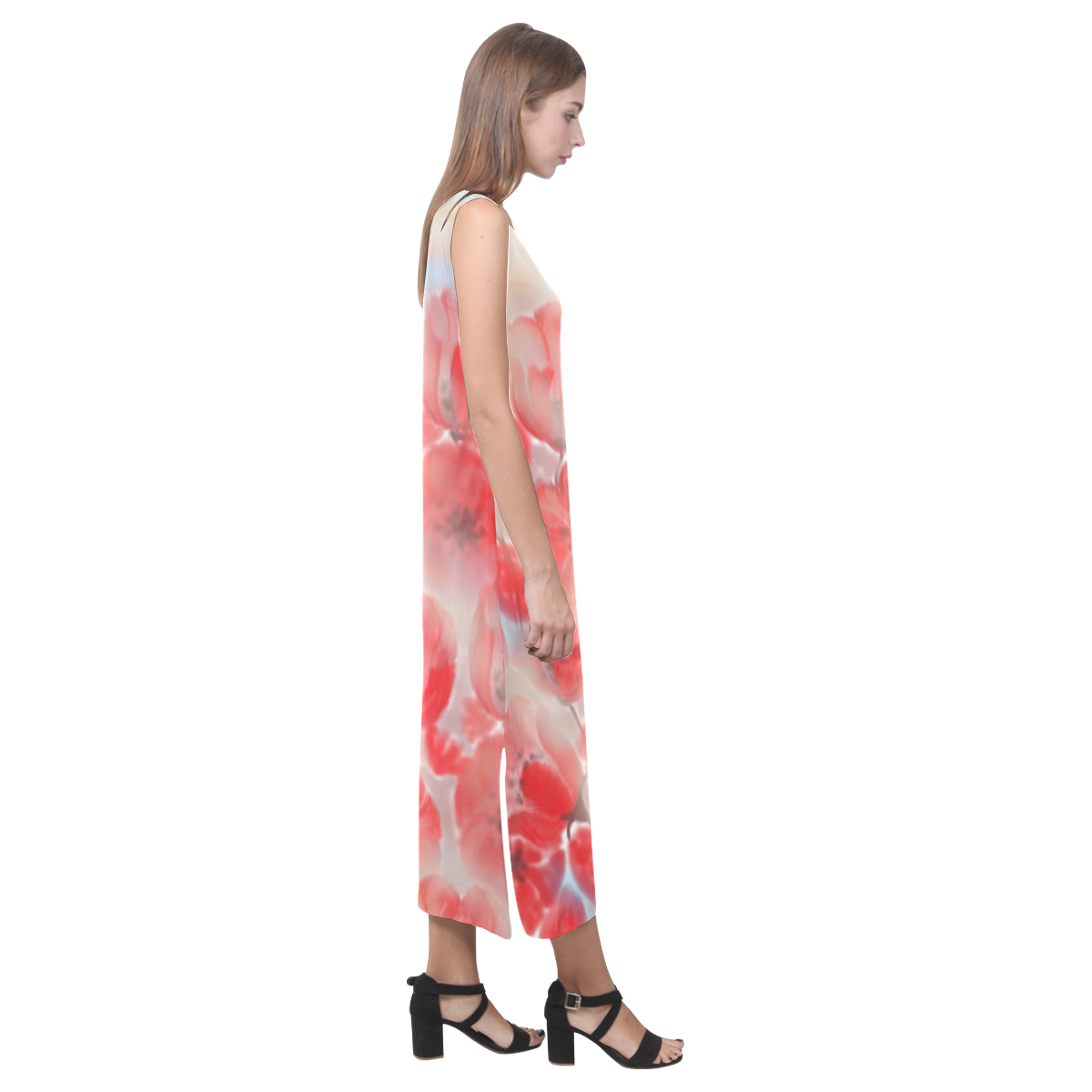 coquelicots 2 Phaedra Sleeveless Open Fork Long Dress (Model D08)