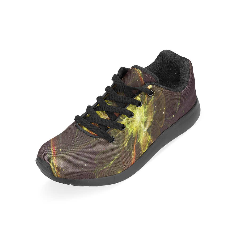 A  wonderful abstract fractal red yellow blossom Men’s Running Shoes (Model 020)