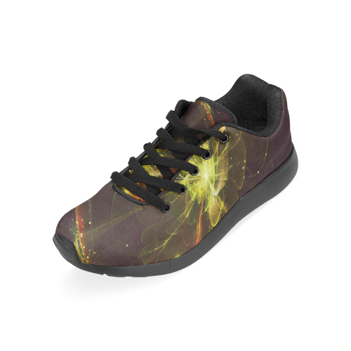 A  wonderful abstract fractal red yellow blossom Men’s Running Shoes (Model 020)