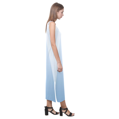 Sun Rayes blue Phaedra Sleeveless Open Fork Long Dress (Model D08)