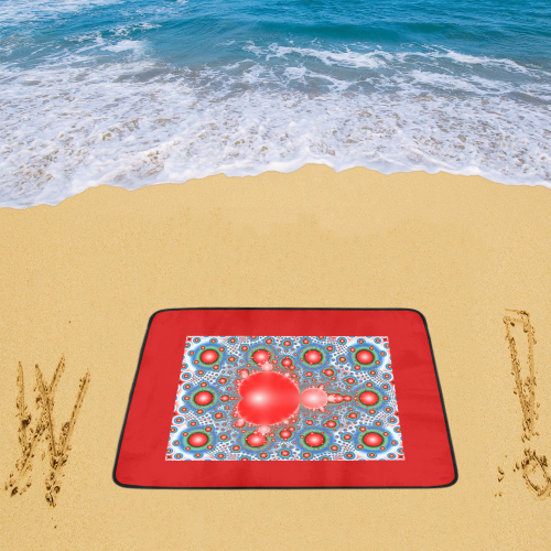 Polka dot - Dot Fractal - funny dots Beach Mat 78"x 60"