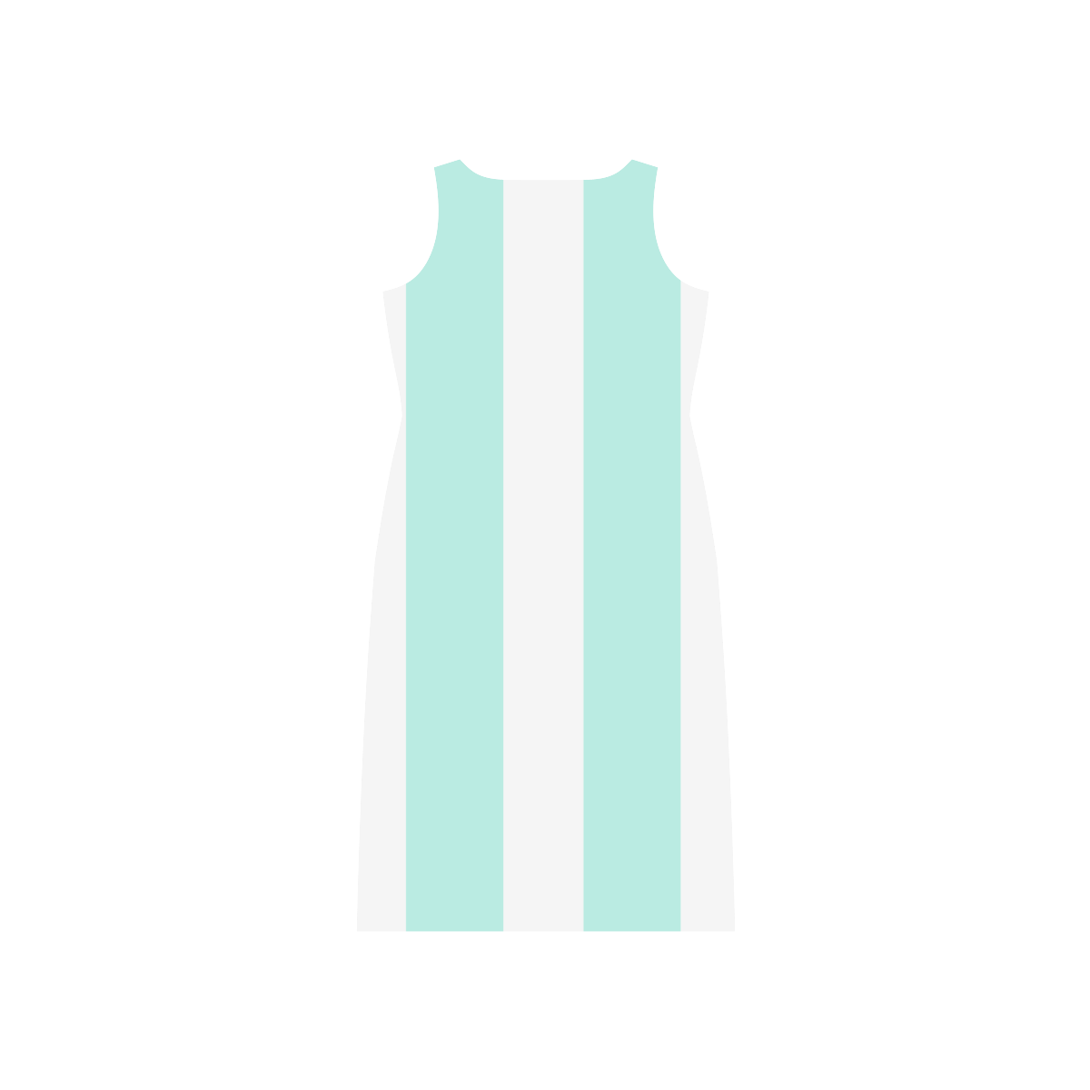 Aqua stripes Phaedra Sleeveless Open Fork Long Dress (Model D08)