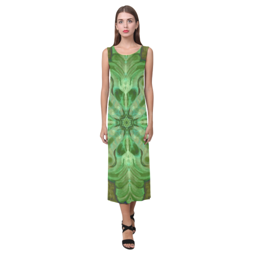 mandala hamsa 1-10 Phaedra Sleeveless Open Fork Long Dress (Model D08)