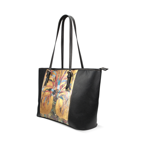 "TREE OF LIFE"-TOTE BAG Leather Tote Bag/Small (Model 1640)