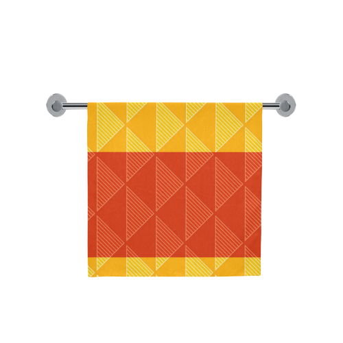 Red and Yellow Geometric Pattern Bath Towel 30"x56"