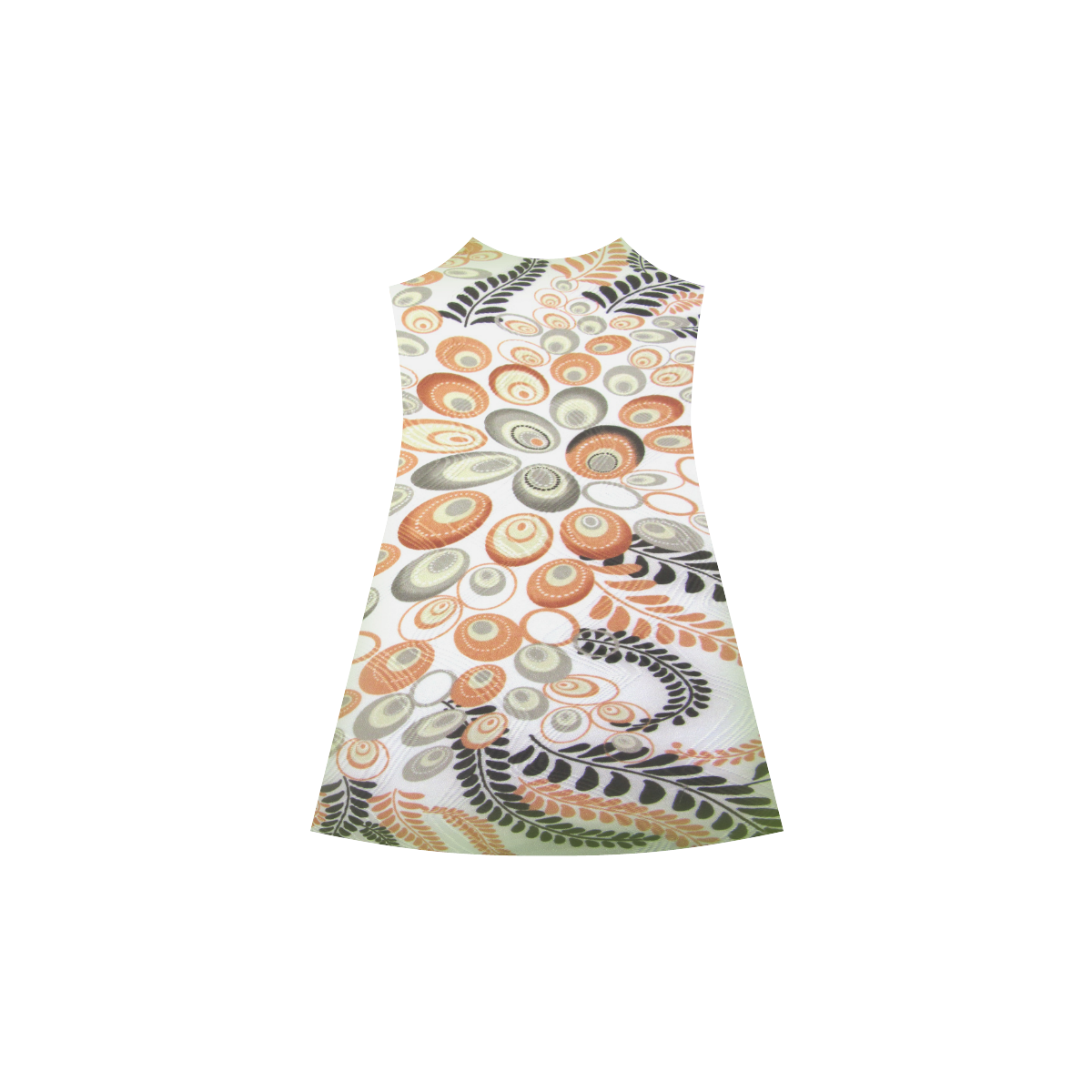 Abstract green peacock Alcestis Slip Dress (Model D05)