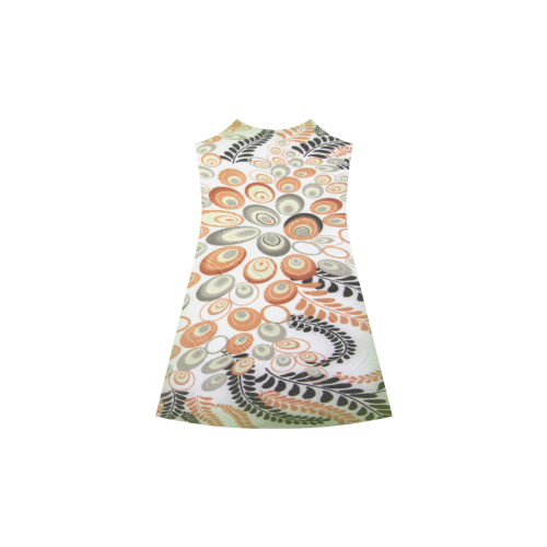 Abstract green peacock Alcestis Slip Dress (Model D05)