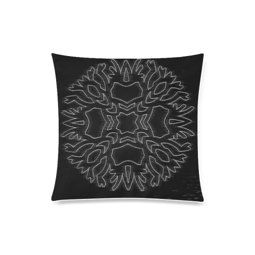 Scratchy Snowflake Custom Zippered Pillow Case 20"x20"(Twin Sides)
