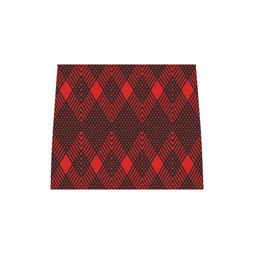 Red and black geometric  pattern,  with rombs. Boston Handbag (Model 1621)