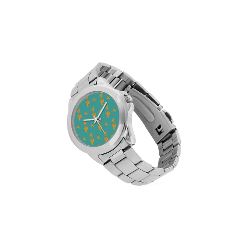 Pizza slices   - pizza and slice Unisex Stainless Steel Watch(Model 103)