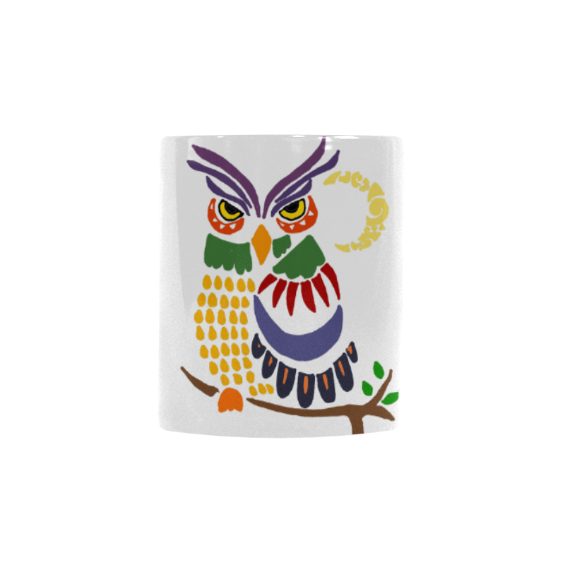 Artistic Owl Abstract Custom Morphing Mug