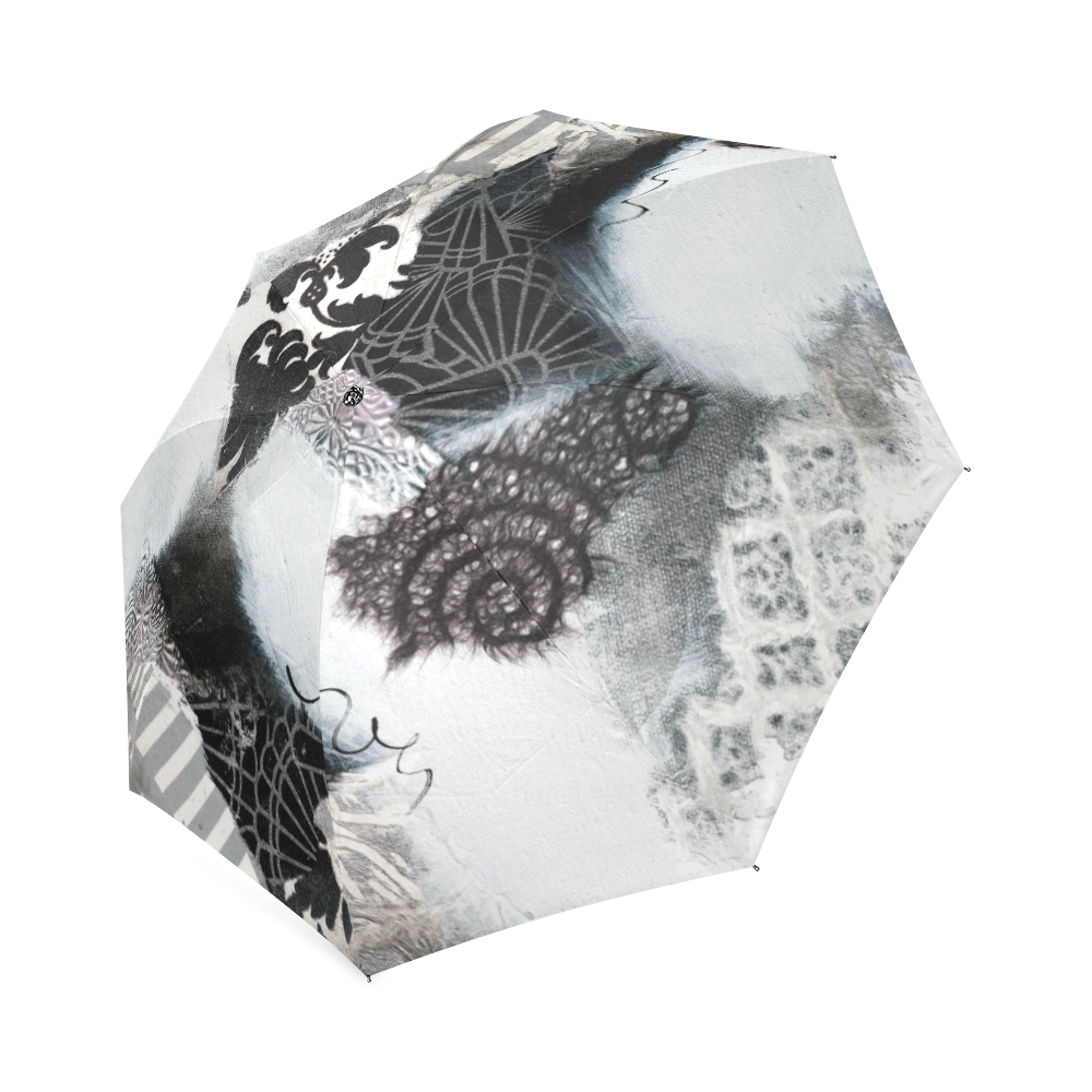 "BLACK AND WHITE"-UMBRELLA Foldable Umbrella (Model U01)