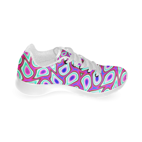 FRACTAL: The Fuchsia Blues Abstract Women’s Running Shoes (Model 020)