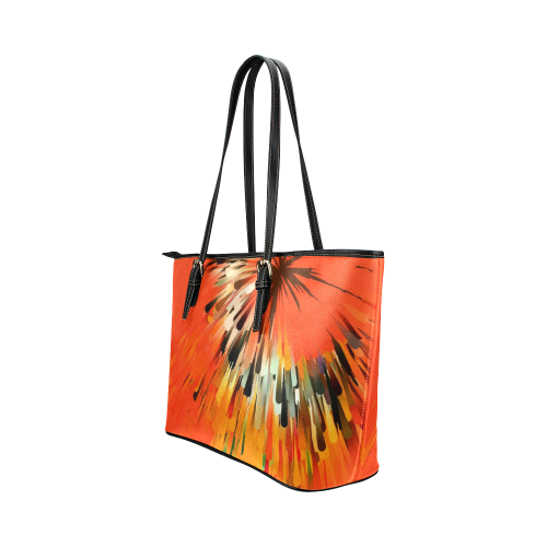 Orange Dream by Artdream Leather Tote Bag/Large (Model 1651)