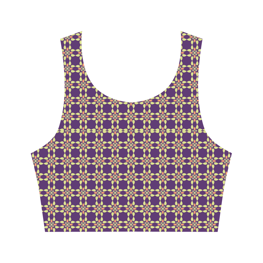 Purple Women's Crop Top (Model T42)