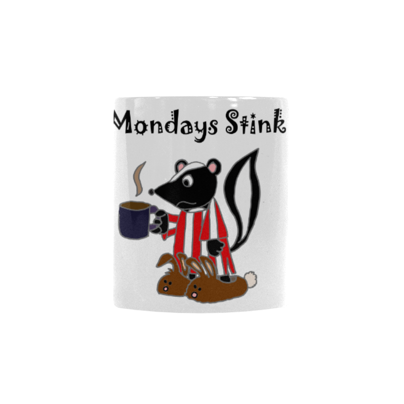 Funny Monday Stinks Skunk Cartoon Custom Morphing Mug