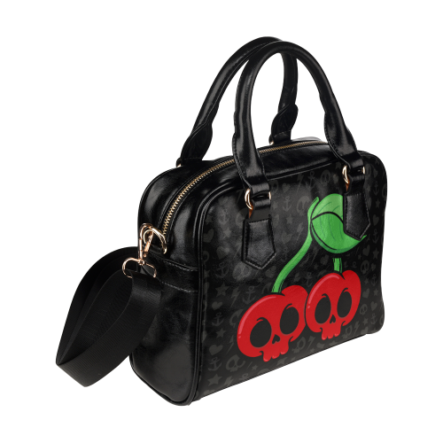 Cherry Skulls Shoulder Handbag (Model 1634)