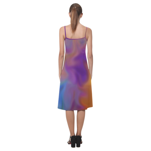 rainbow blobs Alcestis Slip Dress (Model D05)