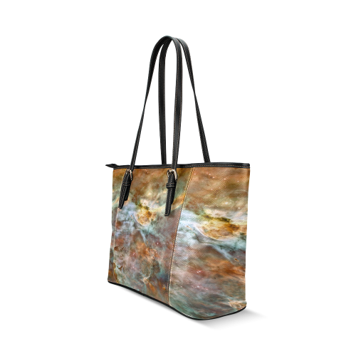 Carina Nebula Leather Tote Bag/Small (Model 1640)
