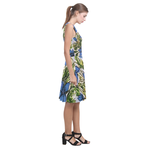 Cornflower Blues Atalanta Casual Sundress(Model D04)