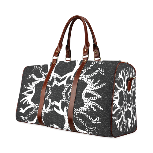 Snowflake Dark Art Print Waterproof Travel Bag/Small (Model 1639)